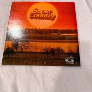 Super Country compilation Vinyl Record - Orange Cover